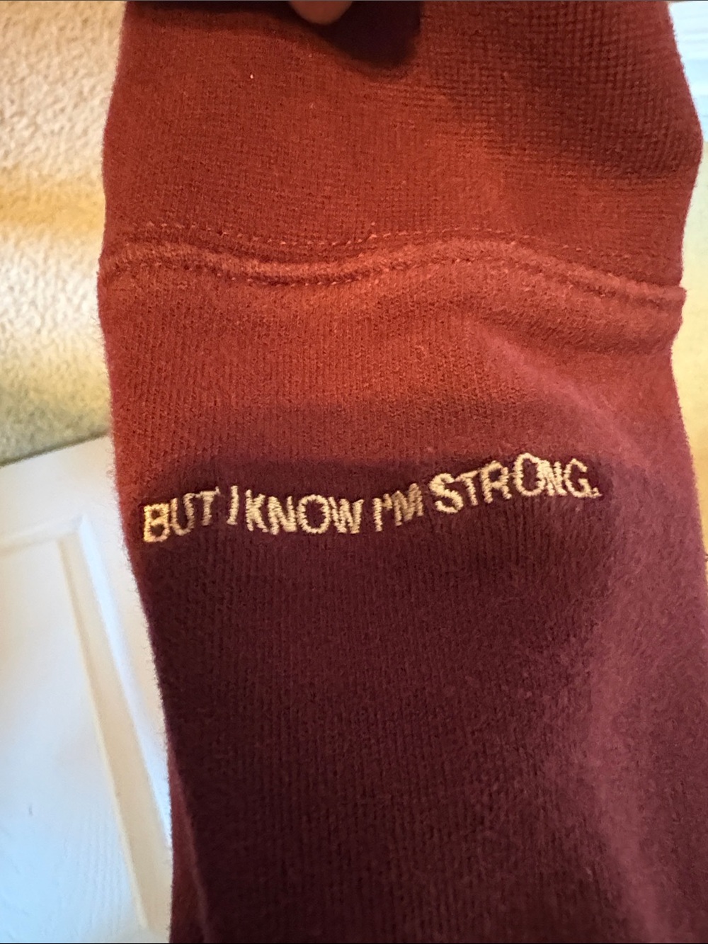 Maroon Zip-Up Hoodie with "You Matter." Chest Embroidery - Unbranded - Picture 3 of 5